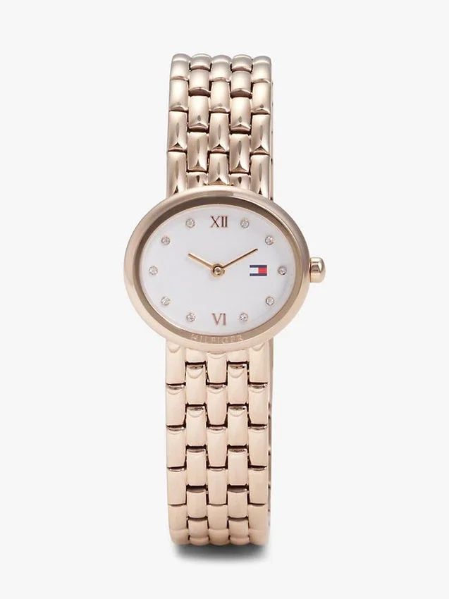 25MM Oval Crystal Accent Link Watch 25MM Oval Crystal Accent Link Watch