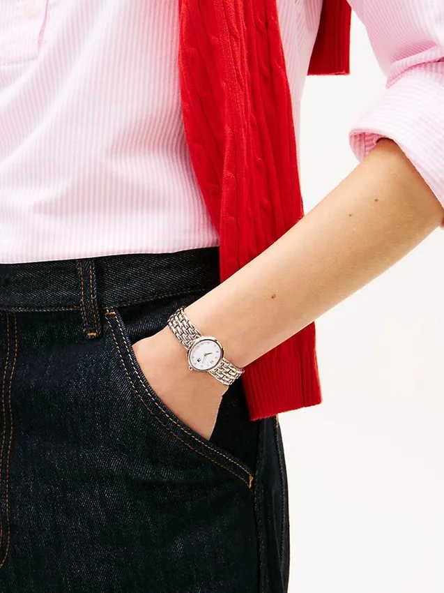 25MM Oval Crystal Accent Link Watch 25MM Oval Crystal Accent Link Watch