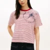 Abstract Floral Print Stripe T-Shirt Abstract Floral Print Stripe T-Shirt