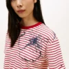 Abstract Floral Print Stripe T-Shirt Abstract Floral Print Stripe T-Shirt
