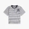 Abstract Floral Print Stripe T-Shirt Abstract Floral Print Stripe T-Shirt