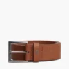 Allover Flag Logo Leather Belt Allover Flag Logo Leather Belt