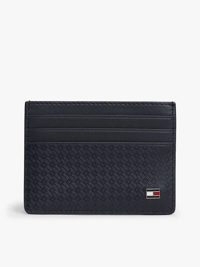 Allover Flag Logo Leather Card Holder Allover Flag Logo Leather Card Holder