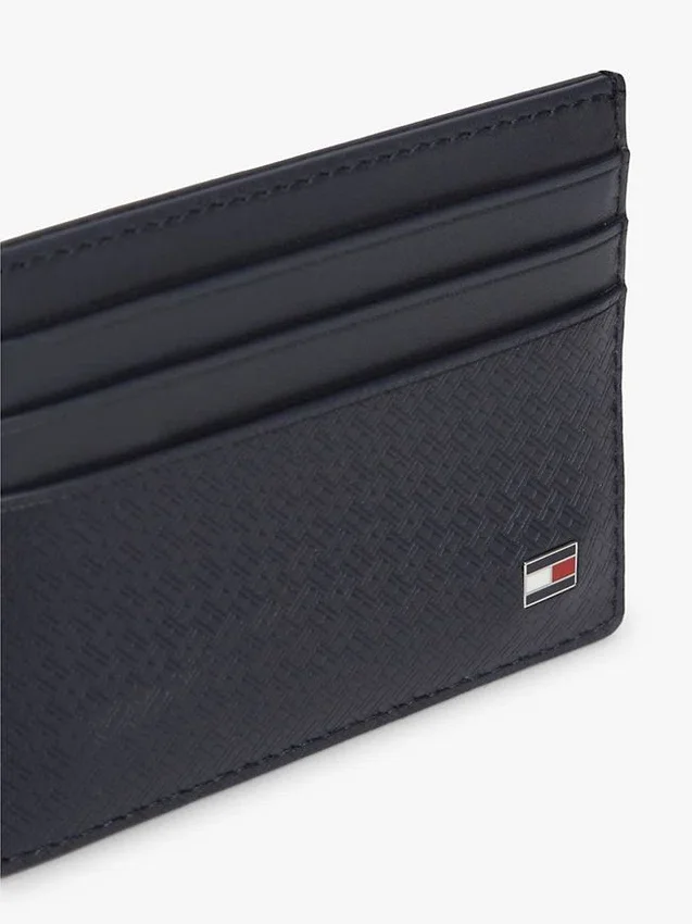 Allover Flag Logo Leather Card Holder Allover Flag Logo Leather Card Holder