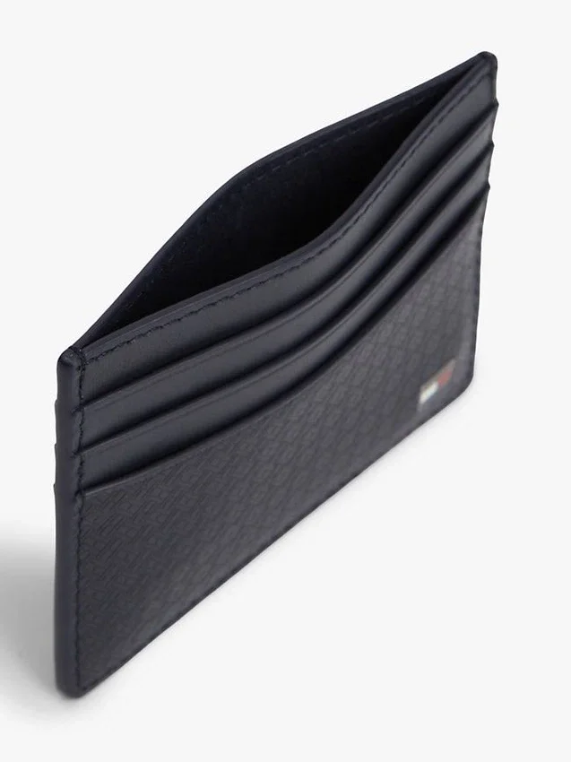 Allover Flag Logo Leather Card Holder Allover Flag Logo Leather Card Holder