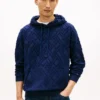 Allover Flag Logo Velour Jacquard Hoodie Allover Flag Logo Velour Jacquard Hoodie
