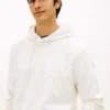 Allover Flag Logo Velour Jacquard Hoodie Allover Flag Logo Velour Jacquard Hoodie