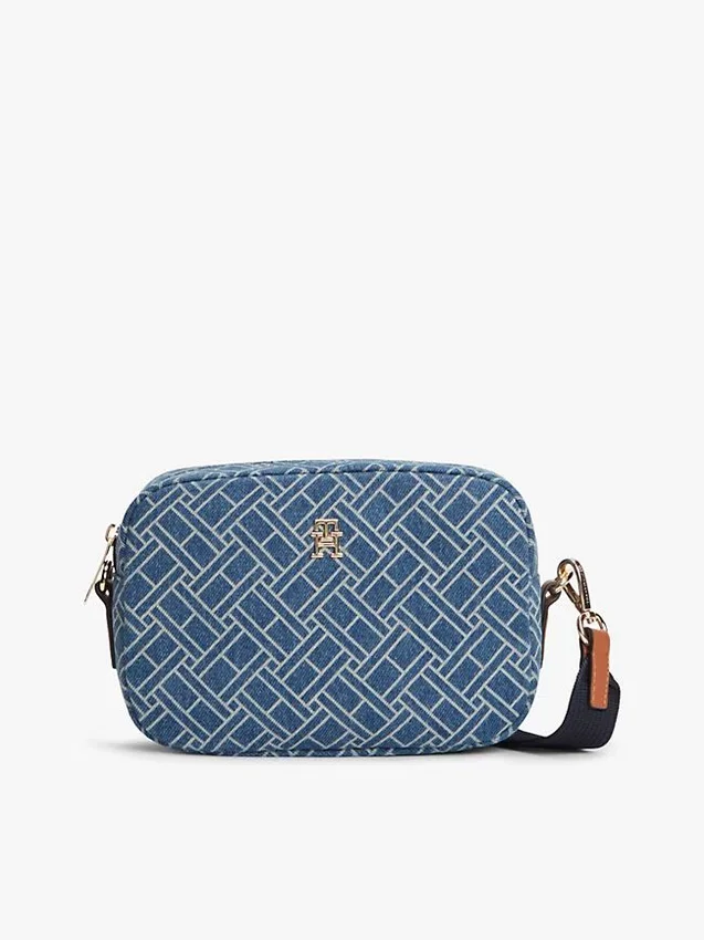 Allover Flag Print Denim Crossbody Bag Allover Flag Print Denim Crossbody Bag