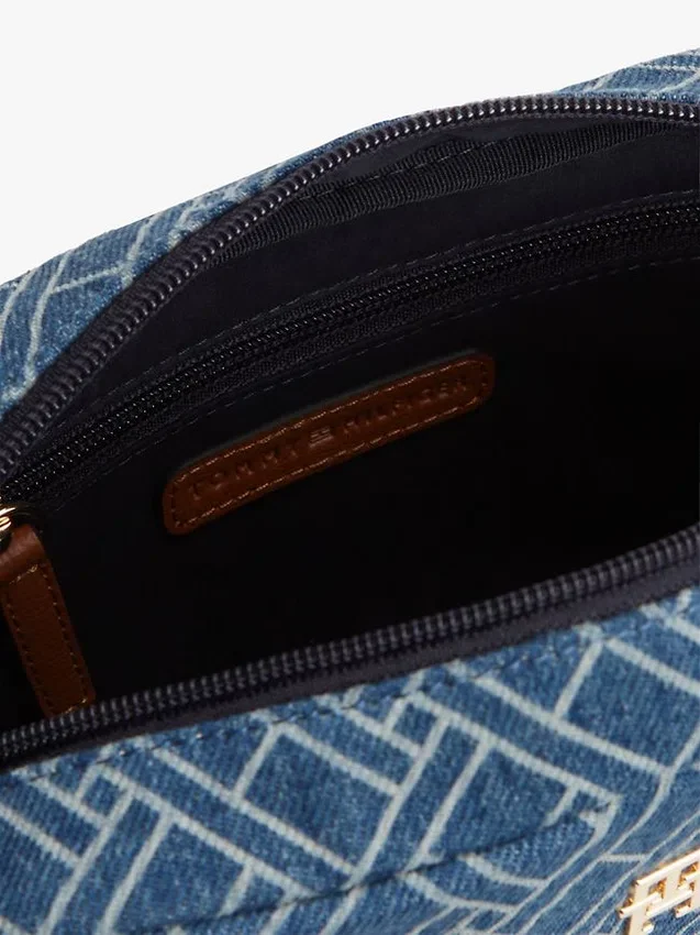 Allover Flag Print Denim Crossbody Bag Allover Flag Print Denim Crossbody Bag