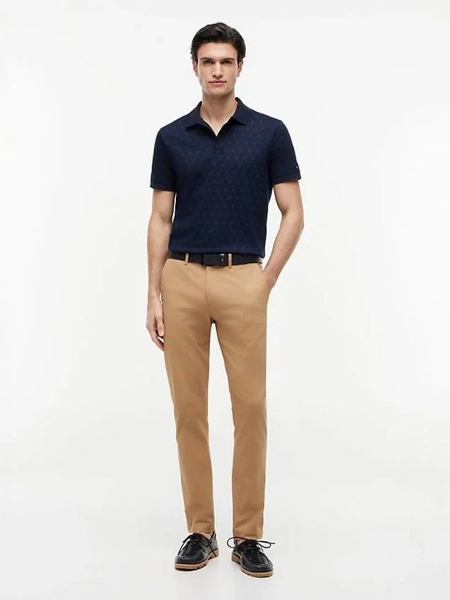 Allover Flag Print Interlock Polo Allover Flag Print Interlock Polo
