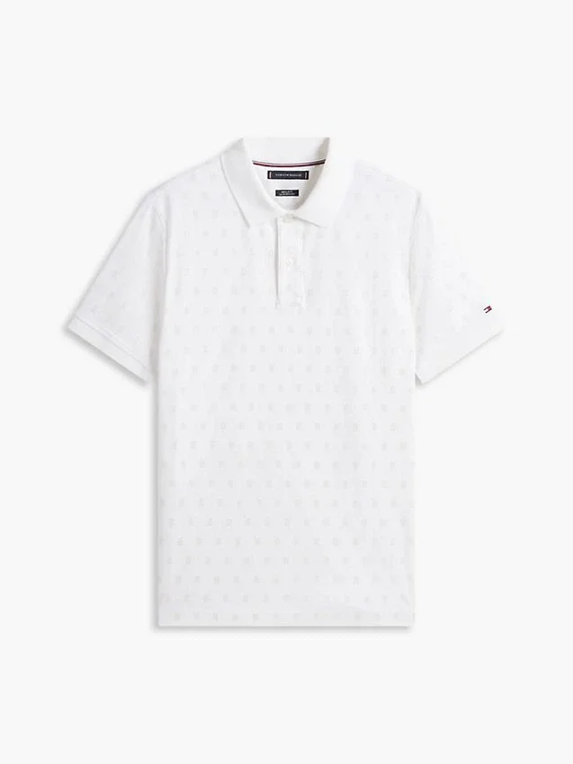 Allover Flag Print Interlock Polo Allover Flag Print Interlock Polo