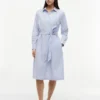 Allover Floral Striped Midi Shirtdress Allover Floral Striped Midi Shirtdress