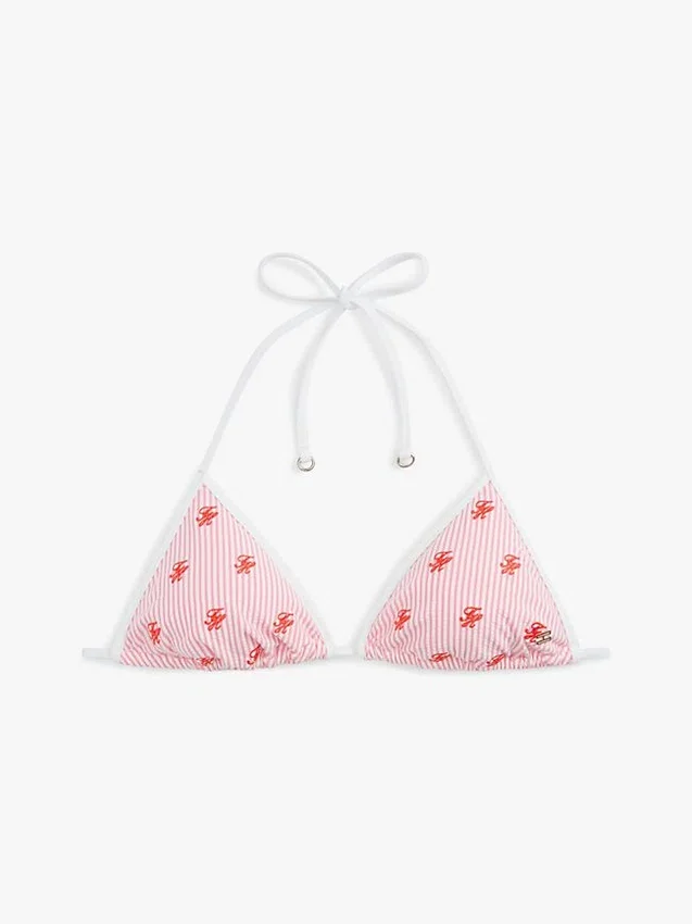 Allover Script Monogram Bikini Top Allover Script Monogram Bikini Top