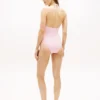 Allover Script Monogram Halter Swimsuit Allover Script Monogram Halter Swimsuit