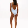 Allover Script Monogram Scoop Swimsuit Allover Script Monogram Scoop Swimsuit