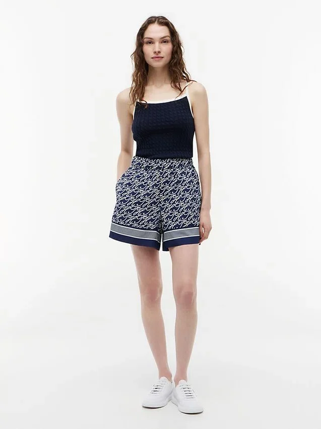 Allover Script Monogram Voile Short Allover Script Monogram Voile Short