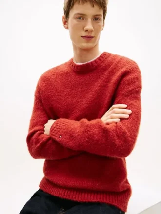 Alpaca Wool-Blend Crewneck Sweater