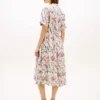 Animal Print Linen Midi Shirtdress