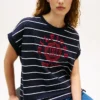 Arch Logo Striped Dolman Sleeve T-Shirt Arch Logo Striped Dolman Sleeve T-Shirt