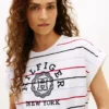 Arch Logo Striped Dolman Sleeve T-Shirt Arch Logo Striped Dolman Sleeve T-Shirt