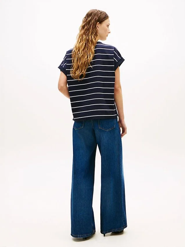 Arch Logo Striped Dolman Sleeve T-Shirt Arch Logo Striped Dolman Sleeve T-Shirt