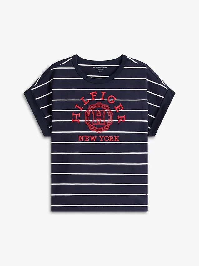 Arch Logo Striped Dolman Sleeve T-Shirt Arch Logo Striped Dolman Sleeve T-Shirt