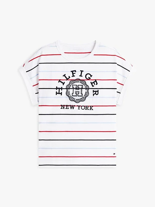 Arch Logo Striped Dolman Sleeve T-Shirt Arch Logo Striped Dolman Sleeve T-Shirt