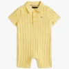 Babies’ Cable Knit Polo Shortall
