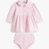 Babies’ Long-Sleeve Stretch Polo Dress