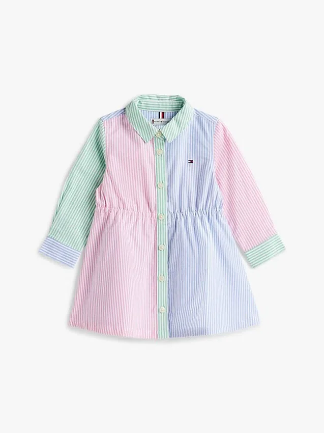 Babies’ Mixed Stripe Stretch Shirtdress Babies’ Mixed Stripe Stretch Shirtdress