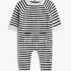 Babies’ Stripe Cable Knit Coverall