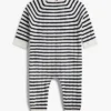 Babies’ Stripe Cable Knit Coverall