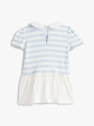 Babies’ Striped Mixed-Media Dress