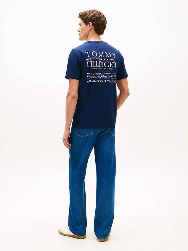 Back Logo Graphic Slub Cotton T-Shirt Back Logo Graphic Slub Cotton T-Shirt