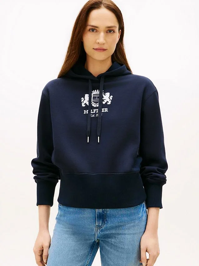 Badge Crest Logo Brushed-Back Hoodie Badge Crest Logo Brushed-Back Hoodie