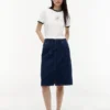 Belted Denim Skirt Belted Denim Skirt