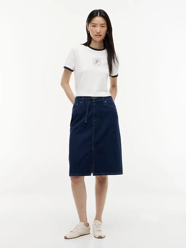 Belted Denim Skirt Belted Denim Skirt