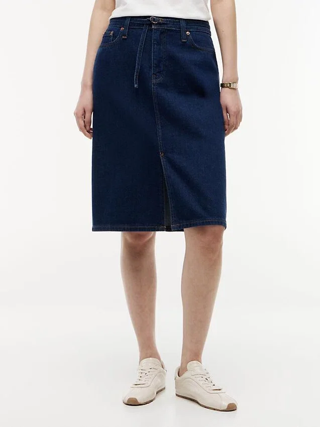 Belted Denim Skirt Belted Denim Skirt