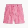 Belted Gingham Seersucker Short Belted Gingham Seersucker Short