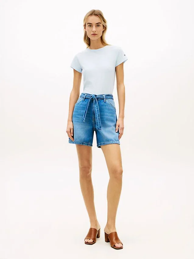 Belted High-Rise Denim Short Belted High-Rise Denim Short