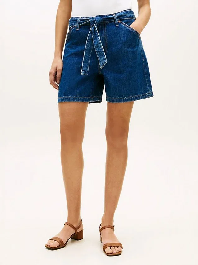 Belted High-Rise Denim Short Belted High-Rise Denim Short