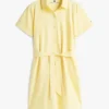 Belted Linen-Cotton Blend Shirtdress