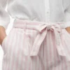 Belted Striped Linen-Blend Short Belted Striped Linen-Blend Short