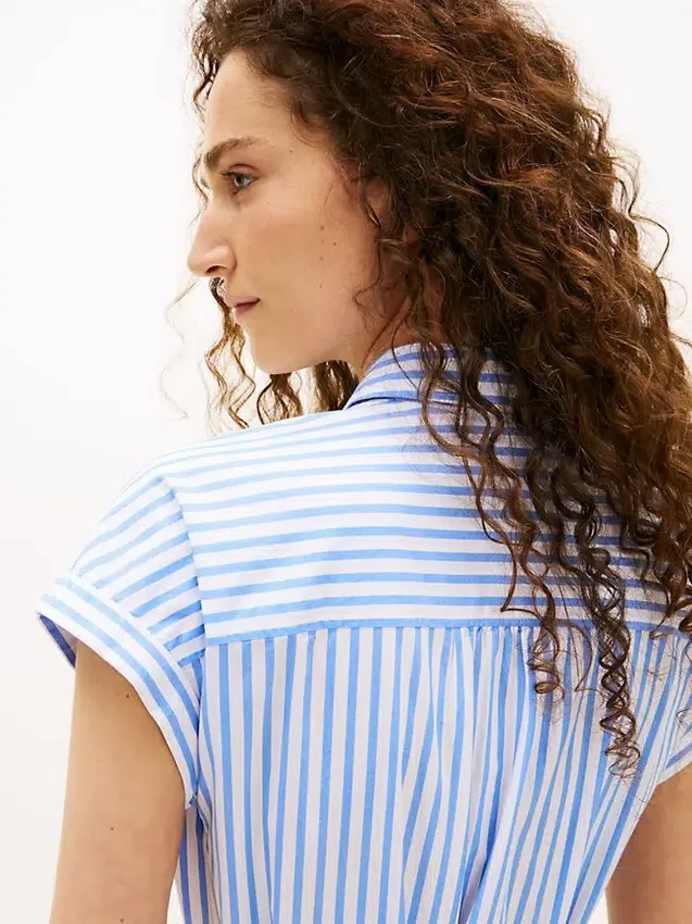Belted Striped Poplin Shirtdress Belted Striped Poplin Shirtdress