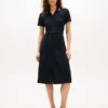 Belted Tipped Midi Polo Dress Belted Tipped Midi Polo Dress