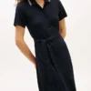 Belted Tipped Midi Polo Dress Belted Tipped Midi Polo Dress