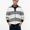 Block Stripe Zip Cardigan Block Stripe Zip Cardigan
