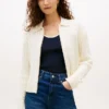 Boxy Fit Cable Knit Zip Cardigan