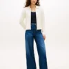 Boxy Fit Cable Knit Zip Cardigan