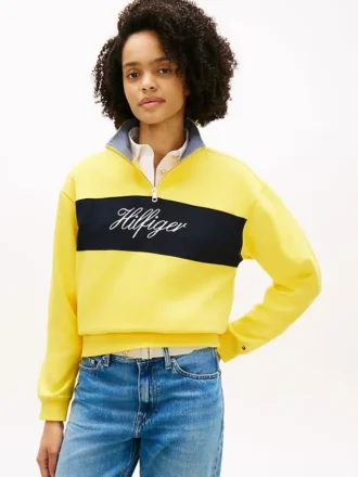Brushed-Back Quarter-Zip Sweatshirt